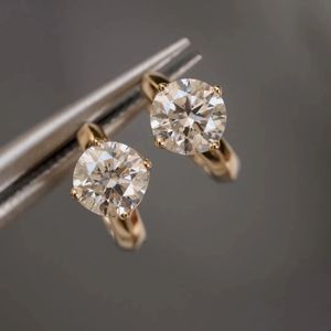 Xinfly Luxury 18K Gold <b>Huggie</b> Earrings Trendy Classic Style Fine Hoop Jewelry High Quality Lab Grown Diamonds for Women - Product Image 1