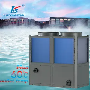 OEM/ODM/OBM 50hp最大60度空气对水池热泵40KW/80KW高温热泵热水器/冷却器