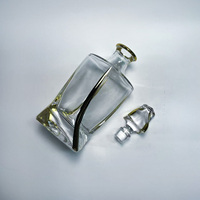Ensemble de carafe à whisky en cristal de luxe moderne, forme carrée, capacité de 750 ml, passe au lave-vaisselle, design élégant gravé, cadeaux d'affaires