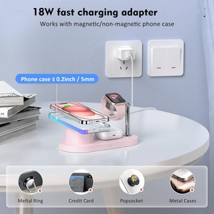 Soporte de cargador inalámbrico magnético fuerte Cargadores de teléfono celular multifuncionales Oficina 3 en 1 Cargador inalámbrico Reloj de teléfono Caliente 2024 - Product Image 3