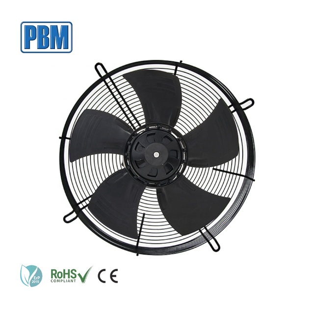 EC 230V 300mm Industrial Axial Air Cooling Fan IP55 Anticlockwise Rotation Brushless External Rotor Motor Plastic Free Standing