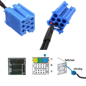 ISO 8 pin <span class=keywords><strong>Bluetooth</strong></span> âm thanh AUX <span class=keywords><strong>Adapter</strong></span> cho Audi VW đài phát thanh - Product Image 6