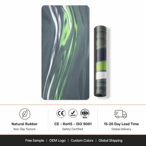 Tapete de Yoga de Caucho Natural Antideslizante, Profesional, con Textura de Coco Escarchado, Absorción de Impactos, Silencioso y Ecológico - Product Image 1