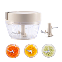 Smile Mom Mini Handmatige Plastic Keuken Voedselverwerker Model A399 Ecologisch LFGB Gecertificeerd Eenvoudige Bediening Fruit Groente
