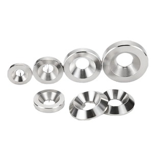 Rondelle conique œil de poisson en acier inoxydable 304 à huit directions M3 M4 M5 M6 M8 M10, rondelle décorative solide à encoche - Product Image 1