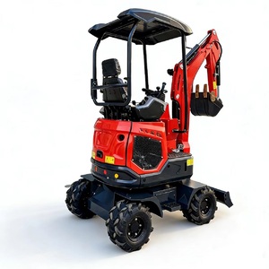 EURO 5 Rad-Minibagger 1,5 Tonnen 0,02m³ Schaufel Kleiner Radbagger für Gartenbau Gebrauchter Bagger zum Verkauf - Product Image 5