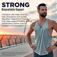 Complément de Magnésium Chélaté OEM, Acide Malique, Énergie Musculaire Adulte, Végétalien, Sans OGM, Malate de Magnésium 400mg en Capsules, Certifié par un tiers