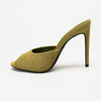 Sandales à talons hauts anti-bruit en polaire à bout ouvert pour femmes, idéales pour l'été, 6-8 cm, parfaites pour les trajets quotidiens et les longues heures debout