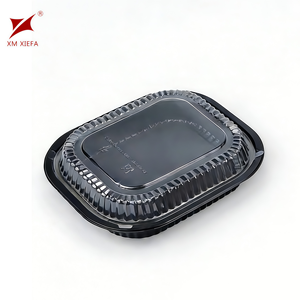 Boîte à lunch jetable en plastique, conteneur alimentaire à emporter, boîte à lunch 1/2/3 compartiments avec couvercle - Product Image 1