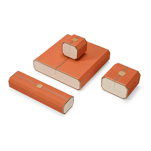 FANXI - Cajas de Embalaje para Pendientes de Diamantes de Microfibra de Múltiples Colores, Caja de Joyería de Doble Apertura para Collares y Colgantes - Product Image 1