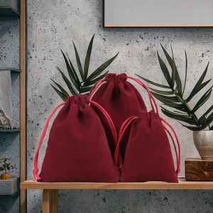 Bolsa de Almacenamiento de Terciopelo Verde de 17x23 cm con Cordón, Embalaje Cosmético de Regalo Elegante para Pelucas, a Prueba de Polvo - Product Image 2