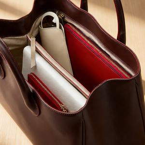 Bolso con forro suave, asas <span class=keywords><strong>de</strong></span> cuero, diseño con compartimentos, bolso <span class=keywords><strong>de</strong></span> gran capacidad para uso diario y ocasiones formales - Product Image 5