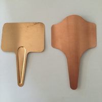 Étiquette en cuivre HUAFu de qualité supérieure en forme de T, 8,0 cm de long x 4,8 cm de large, marqueur de plantes toutes saisons pour une utilisation en intérieur/extérieur dans le jardin