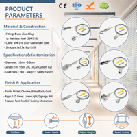 Kit de suspension en câble métallique à trois pieds pour système d'éclairage suspendu, accessoire pour support de lampe extérieure