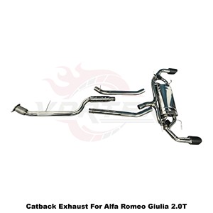 ระบบท่อไอเสียสแตนเลส Vortex Performance สำหรับ Alfa Romeo Giulia 2.0T พร้อมวาล์วอิเล็กทรอนิกส์ ชุดแคทแบ็ก ปรับแต่งเสียงท่อไอเสีย - Product Image 3