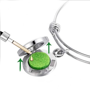 Wholesale Children's Trendy Aromatherapy Stainless Steel Aroma Diffuser <b>Adjustable</b> Spring Wire <b>Bracelet</b> - Product Image 2