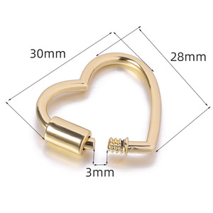 Colliers pendentifs miniatures très petits avec fermoir à vis, breloques, mini-mousquetons, fabrication de bijoux, cadeau pour femmes enceintes 2024 - Product Image 3
