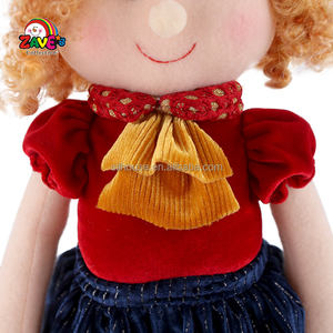 Zaves, bonhomme de neige de Noël de 17 pouces, trio avec un <span class=keywords><strong>soldat</strong></span> souris et une petite fille debout, ornement en tissu peluche et feutre pour la décoration de Noël - Product Image 5