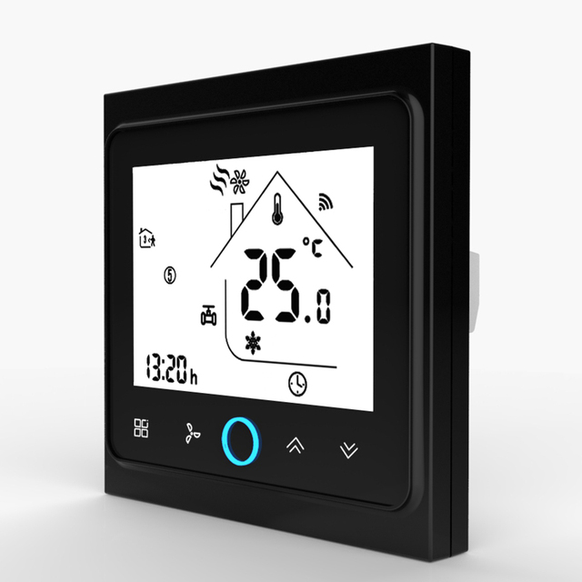 2 Pipe Fan Coil Programmable WiFi Central Air Conditioner Thermostat Temperature Controller Unit Work with Alexa Google Home
