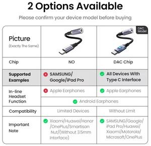 Cable USB C a 3.5mm <span class=keywords><strong>para</strong></span> Auriculares UGREEN, Adaptador <span class=keywords><strong>de</strong></span> <span class=keywords><strong>Audio</strong></span> USB C a 3.5 <span class=keywords><strong>para</strong></span> Xiaomi, HUAWEI, Oneplus, OPPO - Product Image 5