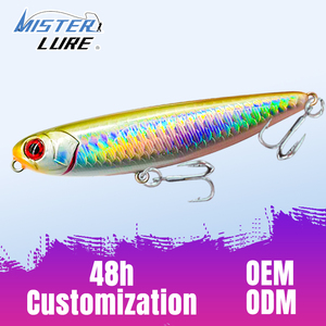 MISTER LURE Esca Artificiale in Plastica 100mm 12.3g con Triplo Amo per Trota, Spigola, Luccio, Esca da Pesca in Superficie - Product Image 1