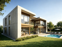 Villa préfabriquée abordable de 88 m², structure durable et étanche, salle de bain personnalisable et système solaire pour hôtel de villégiature