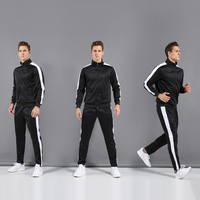 Survêtement de haute qualité Jogging Zipper Cargo Jersey Track Jogging Jacket 2 Piece Set Polyester Logo personnalisé Survêtement pour hommes