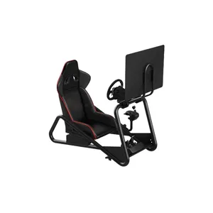 حامل Sim Racing، ودواسات Sim Racing، مقصورة قيادة Sim Racing بمقعد، دواسات Sim Racing للتوجيه في السباق وداخلية 6003