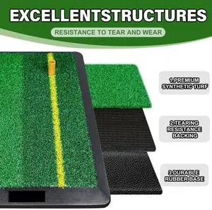 Tapis de golf intérieur/extérieur avec base en caoutchouc antidérapant et gazon artificiel Outil de pratique de haute qualité Putting Green