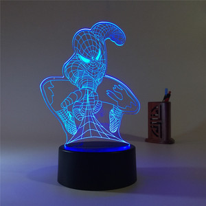 Veilleuse décorative en acrylique 3D, illusion <span class=keywords><strong>spiderman</strong></span> LED intelligente - Product Image 4