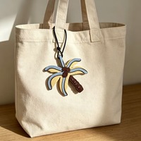 Breloque de sac en cuir PU motif cocotier, pendentif palmier tropical, cordon ciré réglable, décor de sac à main, style vacances d'été, porte-clés