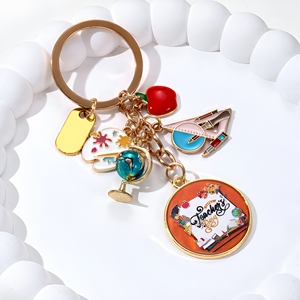 Meilleur porte-clés pour enseignant, motif papillon et fleur, émail fait main, alliage <span class=keywords><strong>de</strong></span> zinc, cadeau pour femmes et hommes, Fête des Enseignants, Merci, Classique - Product Image 3