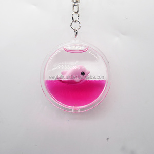 Porte-clés 3D <span class=keywords><strong>en</strong></span> acrylique transparent avec paillettes liquides flottantes, motif dessin animé, prix usine promotionnel - Product Image 6