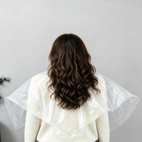 Cape de coiffure jetable pour coloration/permanente/coupe de cheveux/traitements capillaires, col élastique, emballée individuellement
