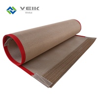Bandes de guidage en maille PTFE résistantes aux acides et aux alcalis pour séchage UV, respirantes, antiadhésives, industrielles, marron/noir, sur mesure