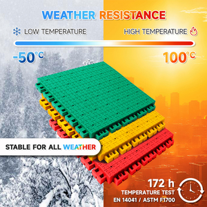 Dalles de <span class=keywords><strong>gazon</strong></span> <span class=keywords><strong>artificiel</strong></span> multifonctionnelles en PP résistantes aux intempéries, absorption des chocs, emboîtables pour terrain de sport, cour, basketball - Product Image 4