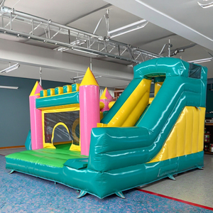 <span class=keywords><strong>Castillo</strong></span> Inflable de PVC para Exteriores de 4m*4m*2.5m con Tobogán, Casa Inflable con Tobogán para Niños, para Interiores y Exteriores - Product Image 3