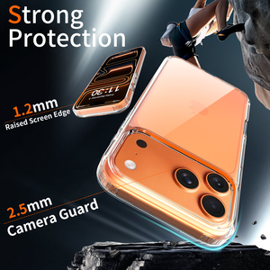 Coque hybride Premium TPU PC pour iPhone 17 18 Pro Max, transparente comme du cristal, dos rigide de 2,0 mm, antichoc, protection robuste pour téléphone - Product Image 3