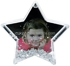 定制彩色儿童明星照片透明丙烯酸星形相框