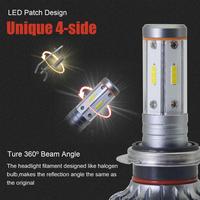 Kits de phares de voiture LED CSP Maidsail en aluminium H123456, 8000 lumens, 100W, 12V, compatibilité universelle, nouveaux phares à trois couleurs