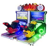 Simulateur de voiture électrique 2 joueurs, machine de jeux vidéo d'arcade de course, pousse-pièces