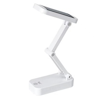 Lampe de bureau pliable à énergie solaire double charge, en ABS, avec protection oculaire, lecture LED, gradation tactile, portable, pour l'étude et la maison