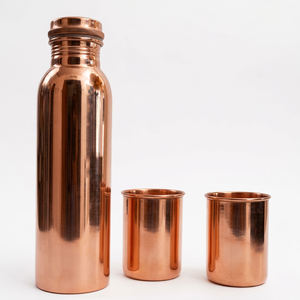 Artículos de Catering para Ayurveda, beneficios para la salud, botella de agua de cobre sólido, botella mezcladora de cóctel, botella de servidor de agua potable, uso - Product Image 1