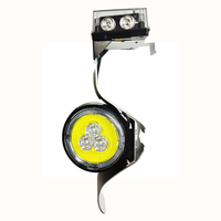 Delineateur routier solaire OWLEYE pour garde-corps en W, IP66, avec lumière de circulation clignotante synchronisée, réflecteur prismatique haute intensité en PC
