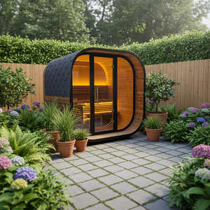 Sauna extérieur Thermo Spruce pour 6 personnes avec éclairage LED - Offre spéciale - Product Image 1