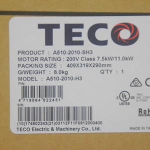 Variateur de fréquence TECO VFD Heavy Duty AC Drive A510-2010-S (10HP / 7.5kW) 3 phases 200 à 240V 50/60Hz - Product Image 2