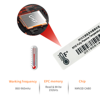 Lecteur RFID UHF Lecture de l'étiquette passive de température 7dbi 9dbi 12dbi Lecteur RFID UHF longue distance Lecteur d'étiquettes de température RFID passif