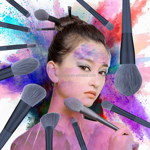 10 pièces couleur noire forme ovale brosse à dents fond de <span class=keywords><strong>teint</strong></span> cosmétique pinceaux de <span class=keywords><strong>maquillage</strong></span> - Product Image 4
