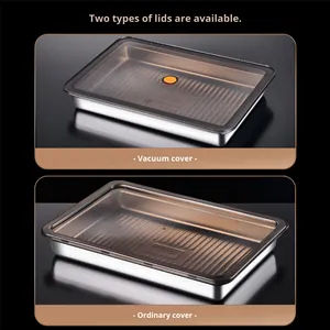 Boîte de conservation alimentaire multifonctionnelle moderne et durable en acier inoxydable 304 de 2800 ml, compatible lave-vaisselle, pour voyage et cuisine, idéale pour les raviolis - Product Image 4