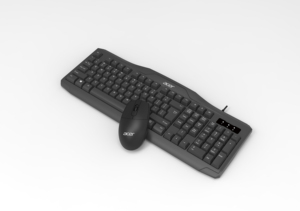 Acer OAK930 Ensemble clavier et souris de bureau filaire étanche 3 touches 1600 DPI Équipement <span class=keywords><strong>d</strong></span>'ordinateur de bureau/portable - Product Image 5